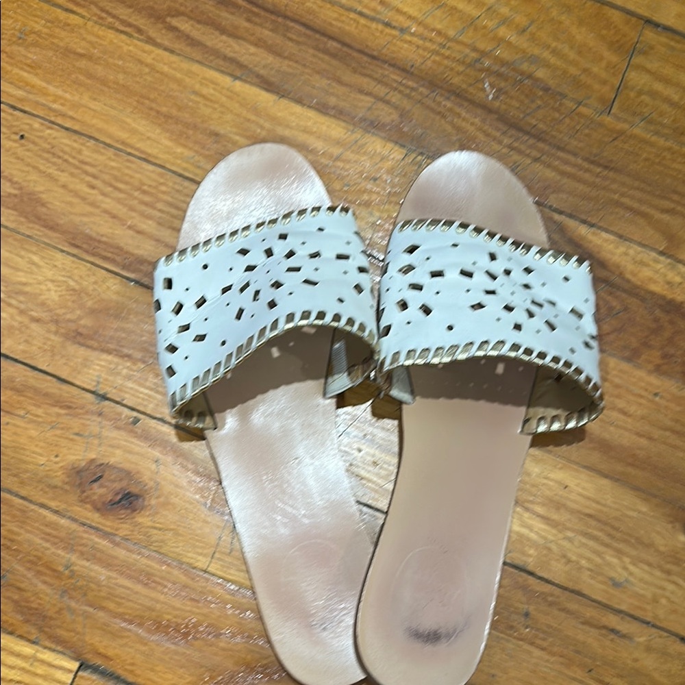 Jack Rogers White Sandals Slide Casual